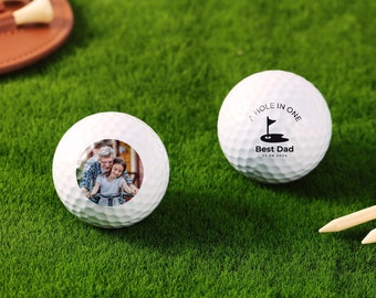 Balles de golf personnalisées avec photos - Balle de golf personnalisée, Balle de golf à logo, Balle de golf avec visage, Cadeau de golf, Cadeau personnalisé pour lui, Cadeau pour papa