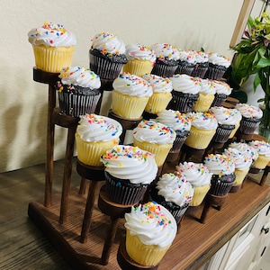 Rustic Wooden Cupcake Stand