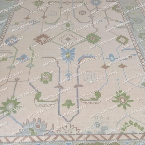 10x14 Oushak Rug, Wool Area Rug, Handmade Wool Rugs For Living room ,Bedroom, Kids room,Contemporary Rug Home Decor Rug 8x10, 9x12, 12x15,