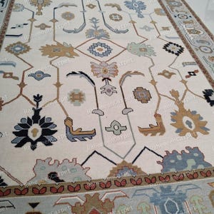 8x10, Oushak Rug Hand Knotted Rug Handmade Oushak Rugs for Living Room Modern Oushak rug Home Decor 8x12, 9x12, 10x14, Rug
