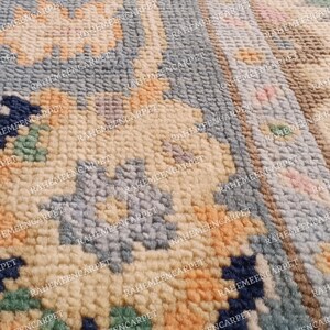 Tappeto Oushak pastello 8x10, annodato a mano, tappeto smorzato, tappeti Oushak per soggiorno, camera da letto, area arredo casa, moderno Oushak 100% lana 9x12, 10x14