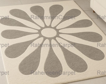 Hand-Tufted Wool Area Rug, Floral Design Rugs for Kids room Decor,