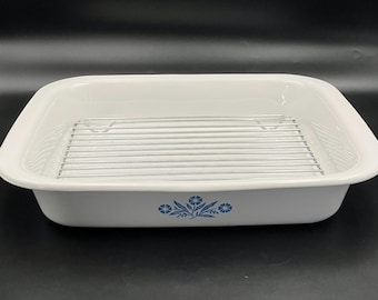Corning Ware Roaster With Rack Cornflower Blue Vintage A21 32cm Australia