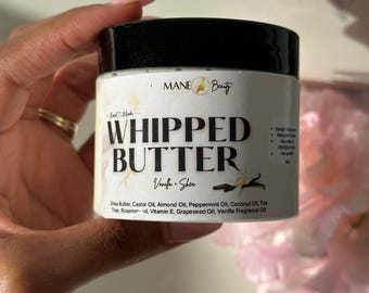 Hair Growth Butter- Shea Whipped Butter Edges, Length Retention, Breakage & Dry Scalp