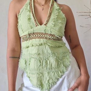 Natürliches Selleriegrün, Neckholder-Top