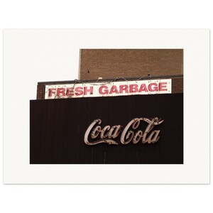 Fresh garbage - Photography print - Framed poster print - street signage - humour - construction - make your room pop with original art