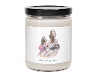 Mothers Day Keepsake / Home is where your mom is / Mothers Day candle / Mothers Day Gift /  Scented Soy Candle, 9oz