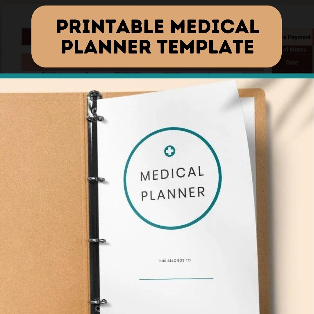 Printable Medical Planner Template, Digital Medical Planner, Personal ...