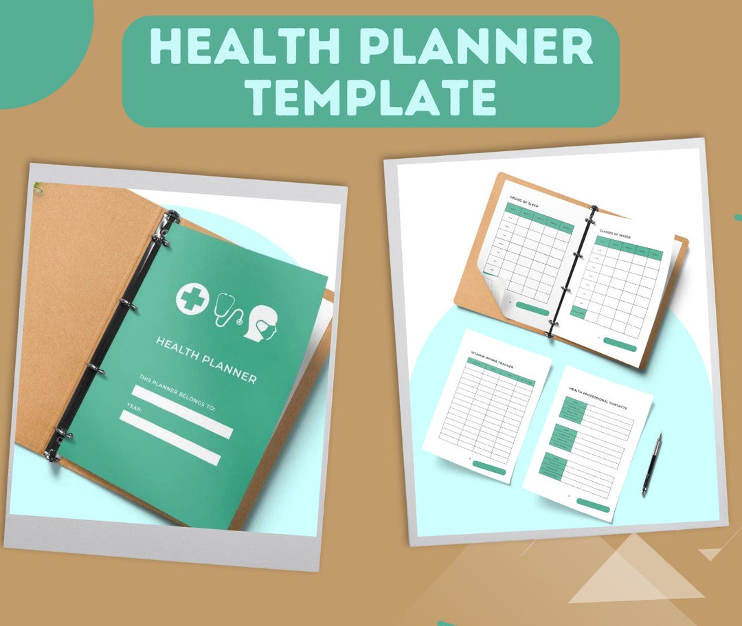 Printable Health Planner Template, Health and Fitnessplanner Template ...
