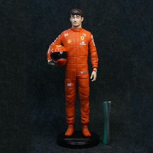 Leclerc Formula Racing Driver Figure – For Display or Model Car Diorama in Scales 1/43 1/24 1/18 1/12 1/8 1/6