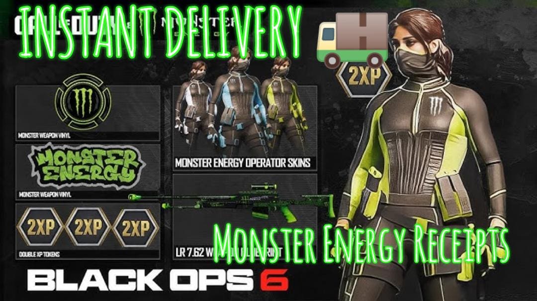 Call of Duty Black Ops 6 X Monster Energy in Game Rewards Etsy