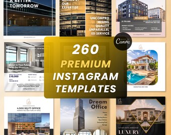 Real Estate Instagram Templates | Instagram | Realtor | Stories | Posts | Luxury | Real Estate | Templates | Canva | Social Media