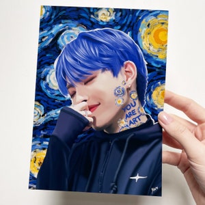 Ateez Starry Night series Art Print “you are art“ A4 / A5 / A6 / Kpop - Hongjoong, Seonghwa,Yunho, Yeosang, San, Mingi, Wooyoung, Jongho