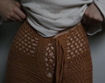 Crochet mesh lounge shorts