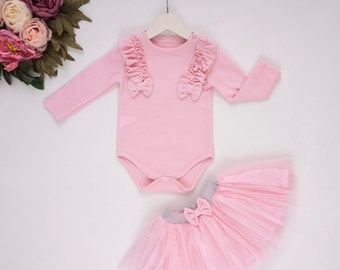 2 pieces set | baby outfit | berthdey outfits | pink set | 100% cotton