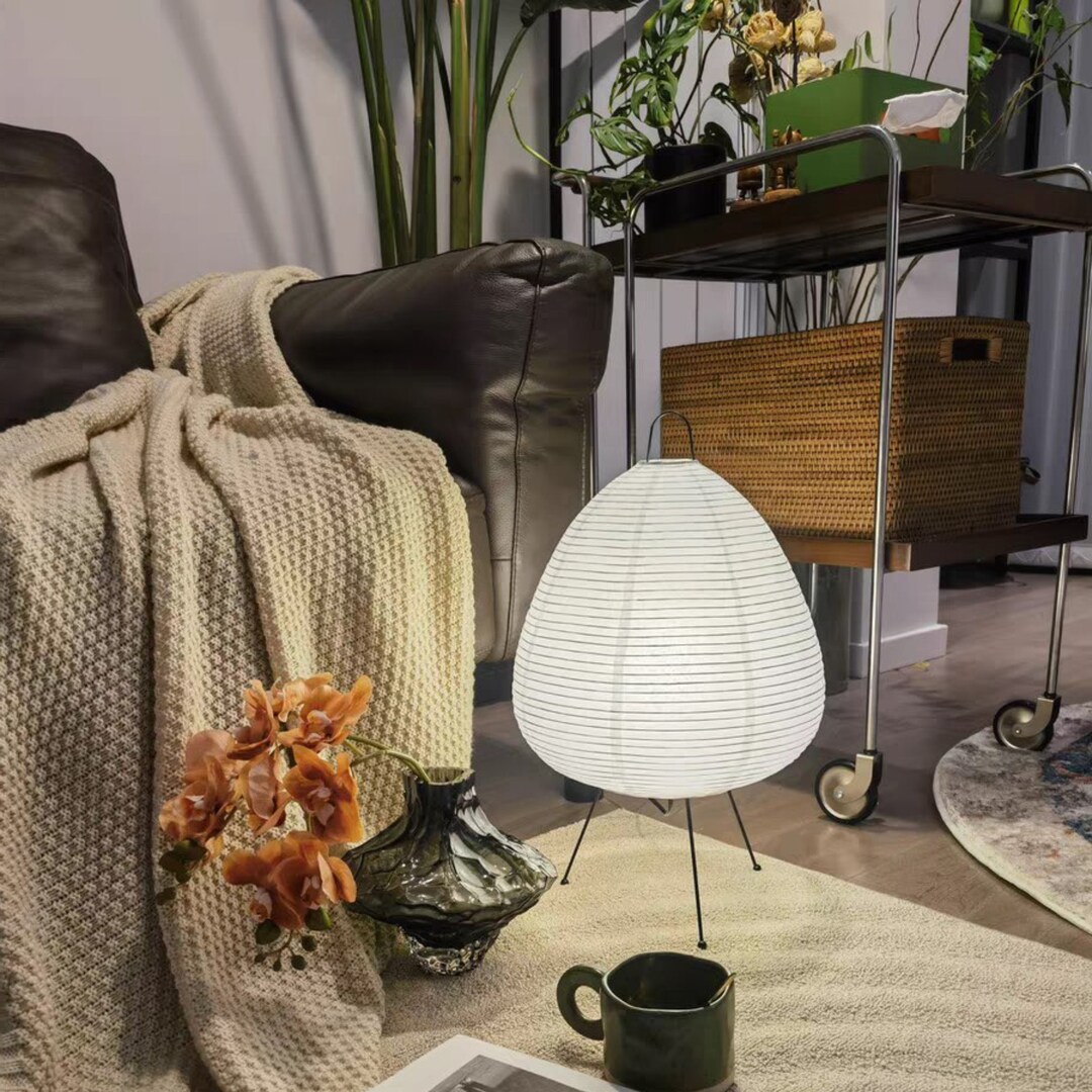 Japanese Style Paper Lamp Floor Lamp Rice Paper Lamp Table Etsy