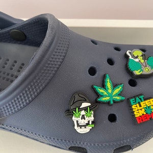 Pack of 2 Weed Marijuana Style Crocs Jibbitz Shoe Charms