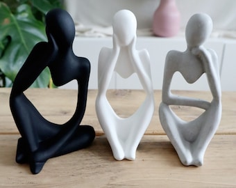 Handmade Concrete Body Sculptures | Thinkers Sculptures | Set of Three | Home Decor