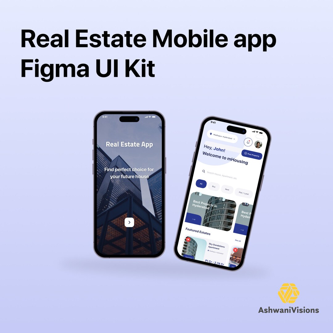 Buy Real Estate Mobile App Figma UI Kit Figma UI Kit Real Estate App ...