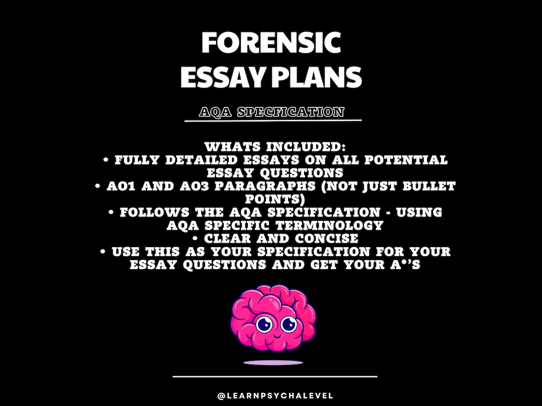 AQA A Level Psychology Detailed Essay Plans - Forensic (A*) - Etsy