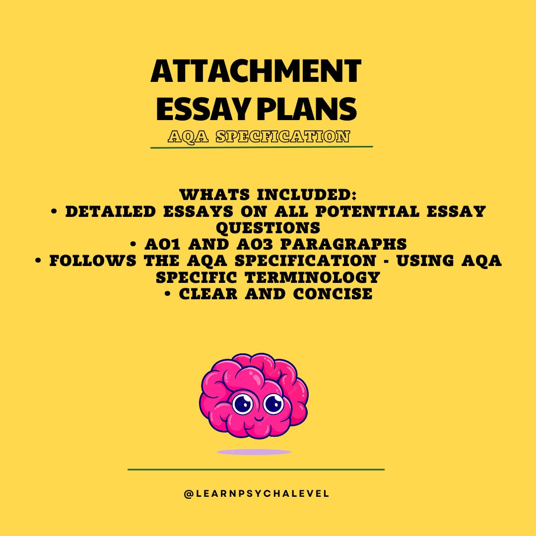 AQA A Level Psychology Detailed Essay Plans - Attachment (A*) - Etsy UK