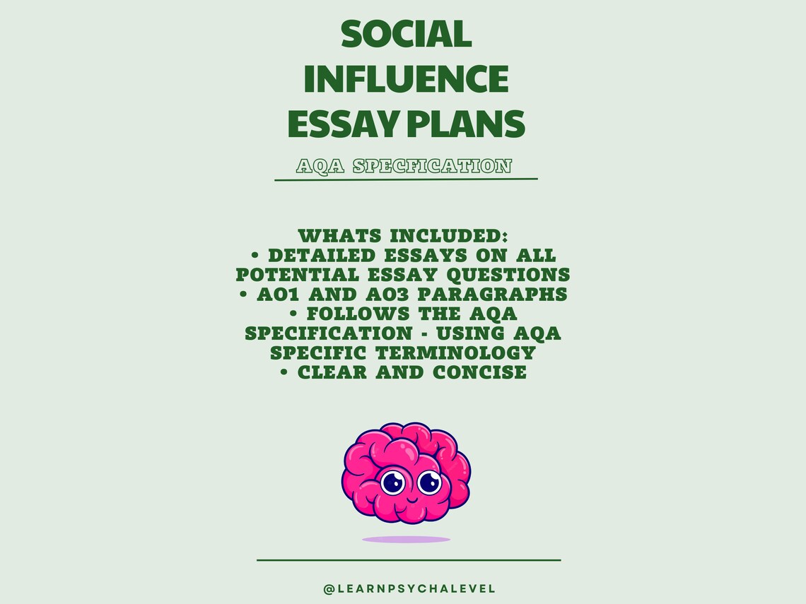 AQA A Level Psychology Detailed Essay Plans - Social Influence (A* ...