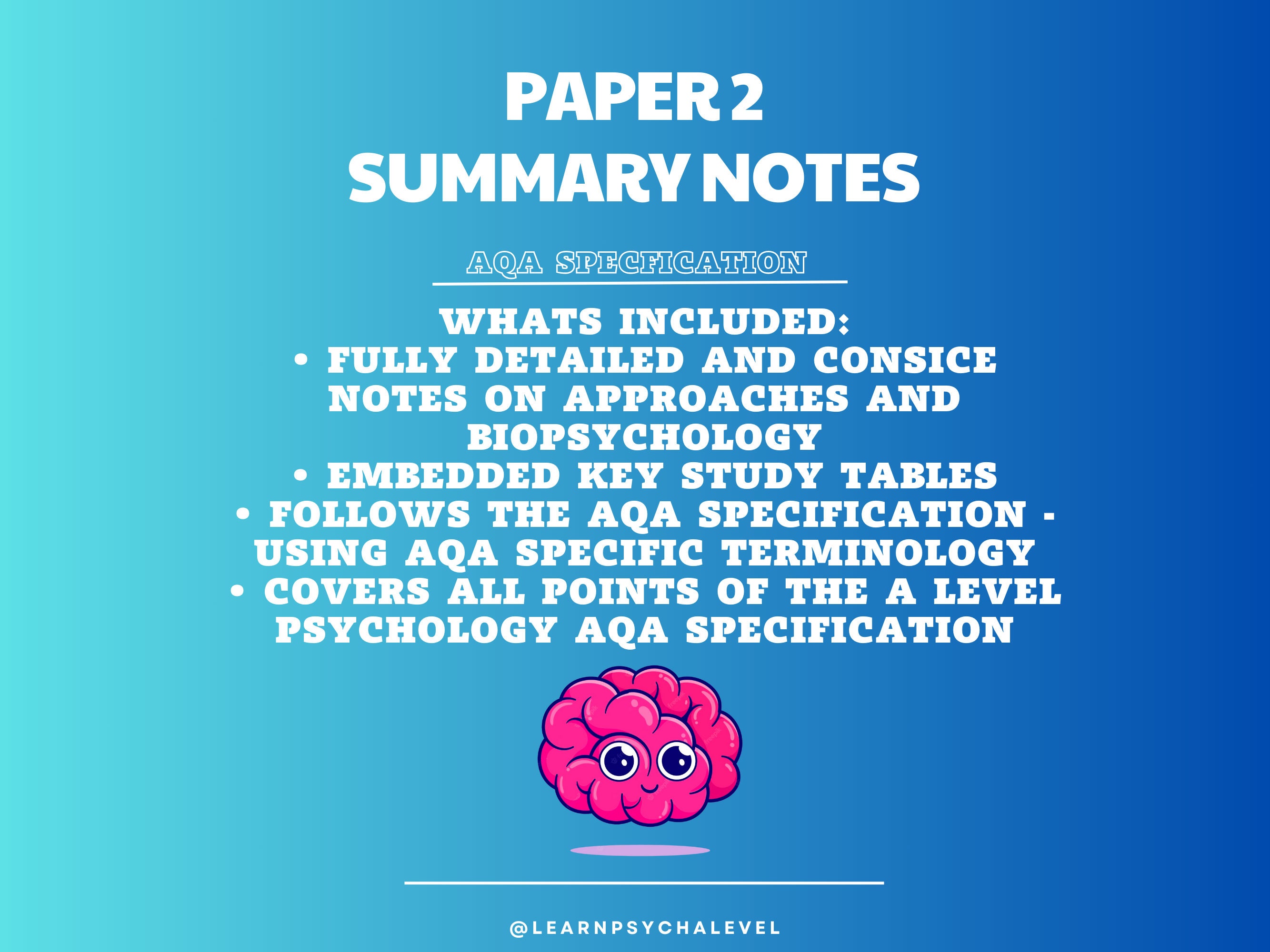 AQA A Level Psychology Detailed Notes - Paper 2 (approaches ...