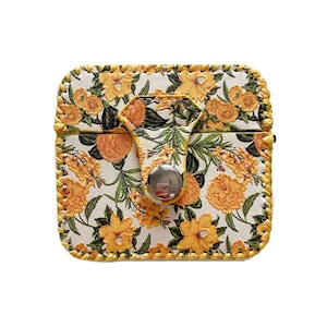 Floral Leather Airpods Pro Protective Case Yellow Blue Purple Red Rainbow floral pattern TPU Airpods case Airpods  1/2 Pro Pro2 3 4 case