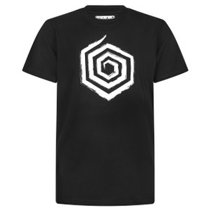 T-shirt Black Art Organic Cotton Geometric Festival Club Rave