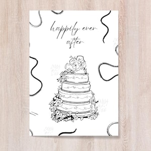 Happily Ever After Greeting Card, They Lived Happily Ever After Card, Wish Card for Newlyweds, Wedding Wish Card, Congrats on Wedding Card