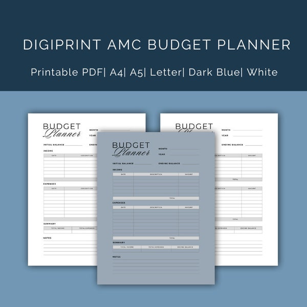 Printable Budget Planner | Financial Organizer PDF | Expense Tracker, Budgeting Worksheets, Savings Goals | Instant Download