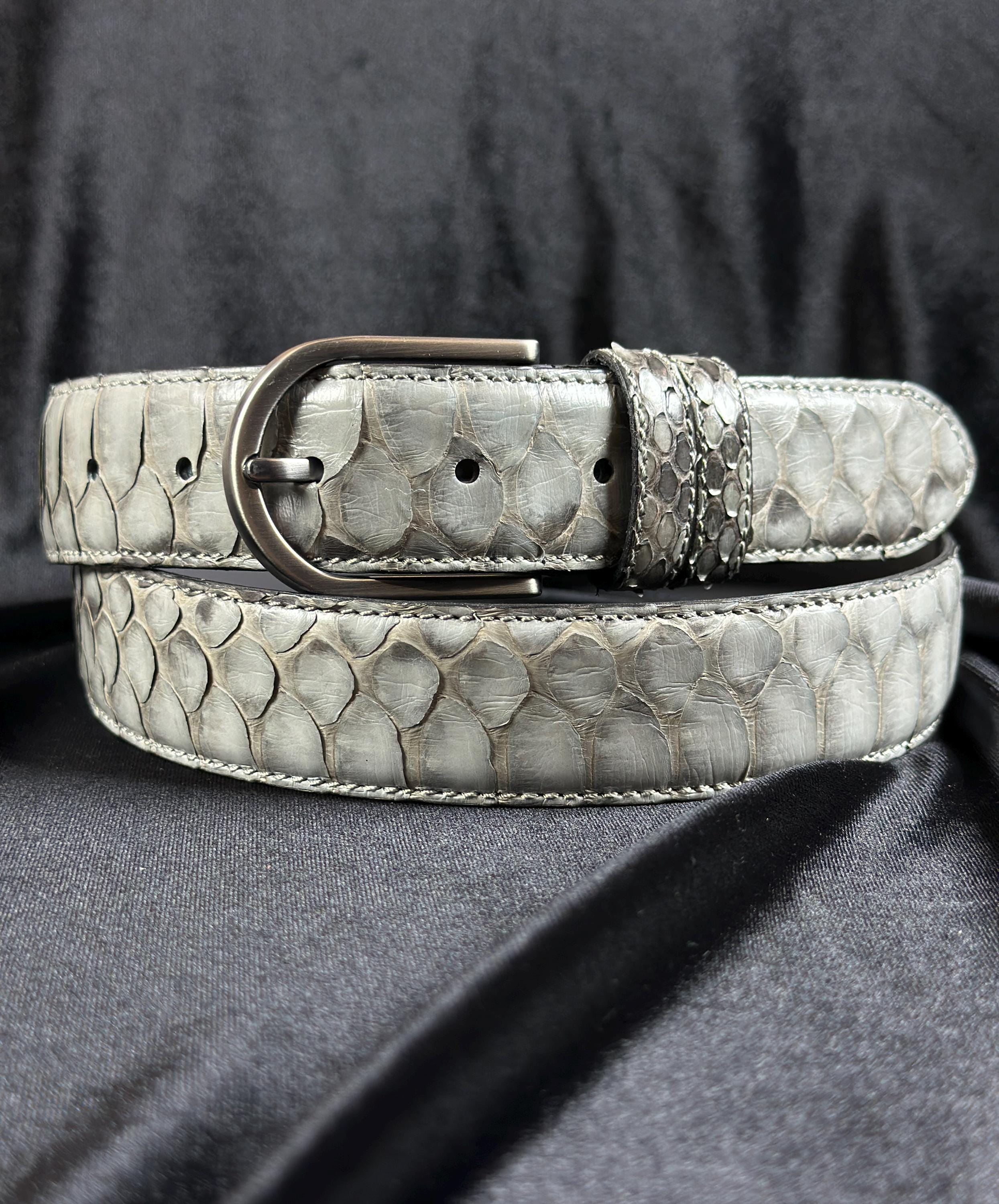Handcrafted Genuine Python Leather Belt. Make a Statement With