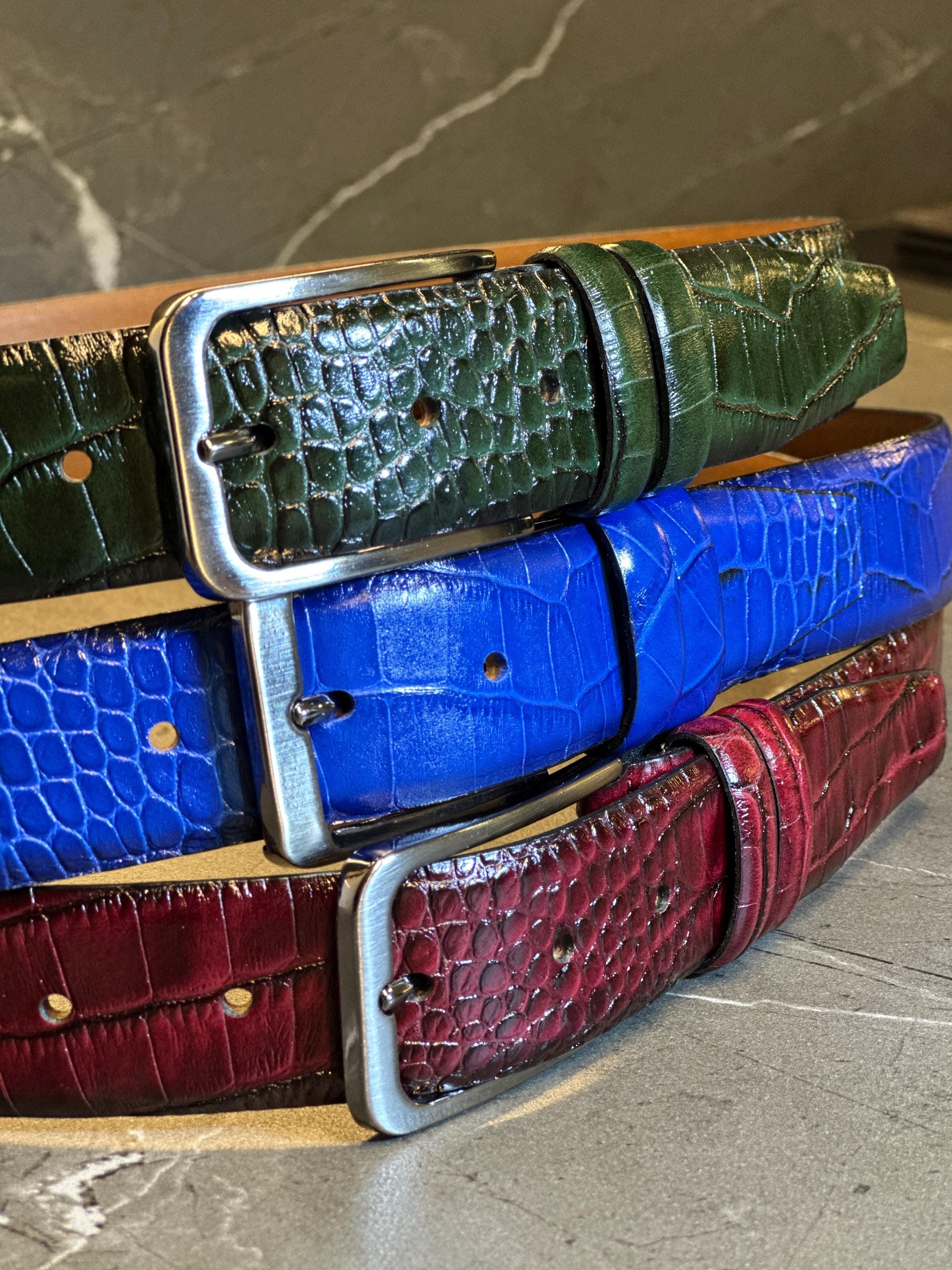 Ceinture En Lézard Véritable Pat Areias - Taille 26 - Neuf Sans étiquette - Fabriqué USA