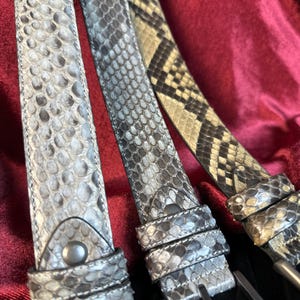 Python Leather Belt Handcrafted Genuine Python Leather Belt. Make a Statement With ...