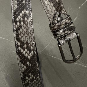 Python Leather Belt Handcrafted Genuine Python Leather Belt. Make a Statement With ...