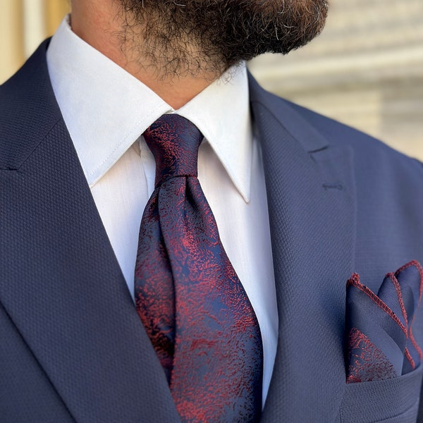 burgundy shirt tie combo