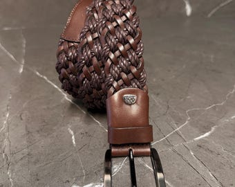 Italian Leather Braided Belt: Designed to be Durable and Timeless. Brown & Black Color Options.