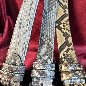Python Leather Belt Handcrafted Genuine Python Leather Belt. Make a Statement With ...