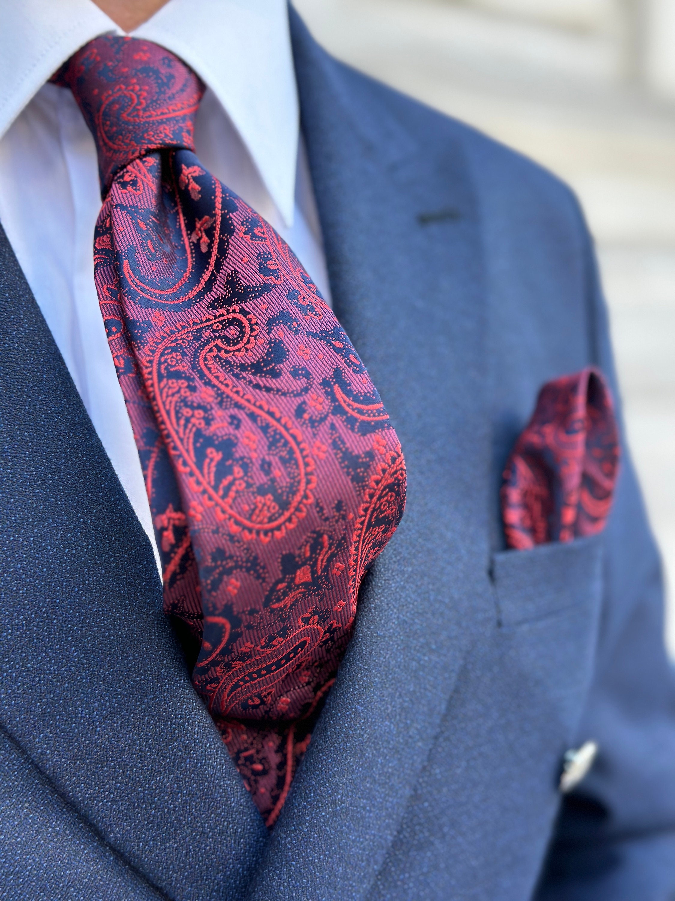 mens silk tie set