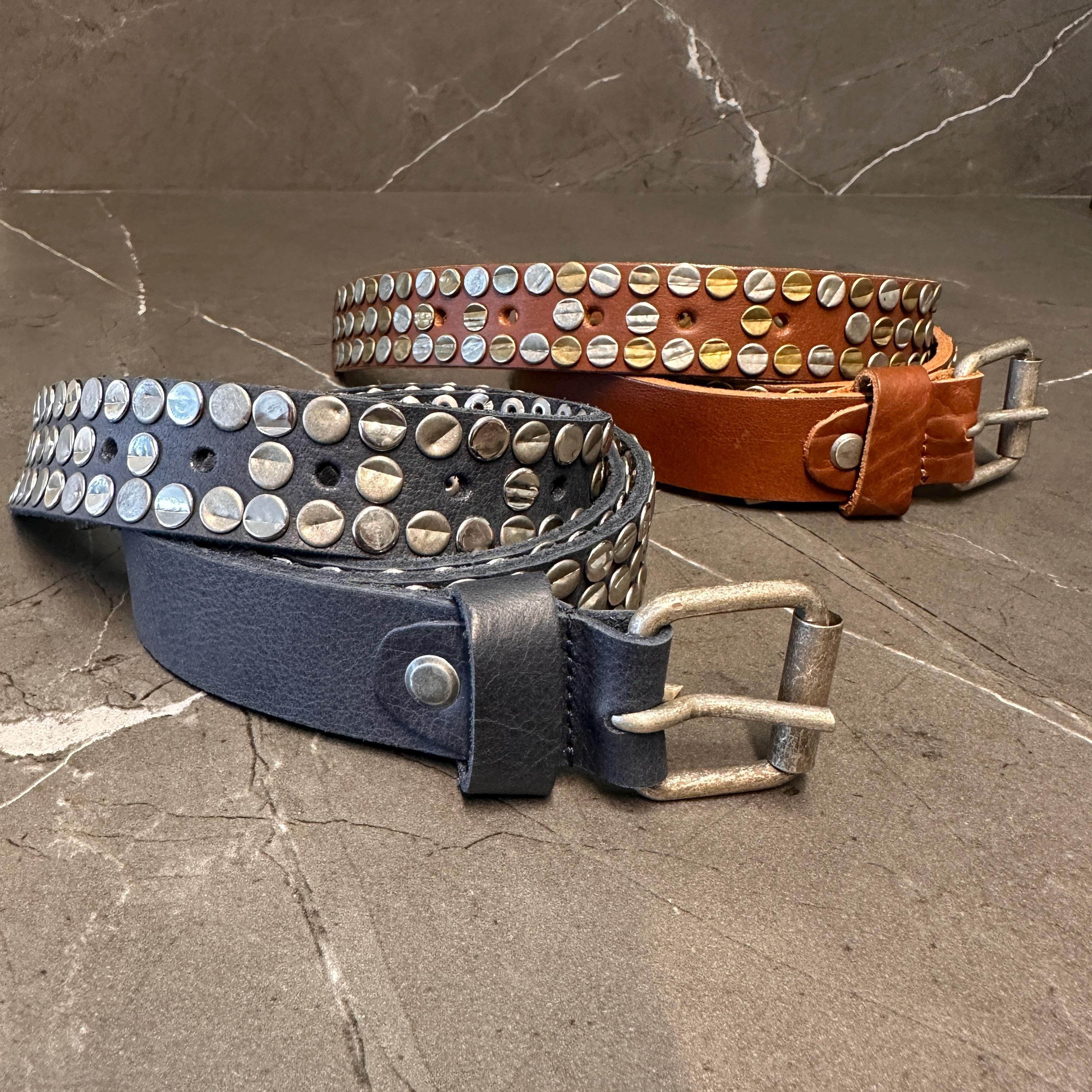 小物 vintage diesel studs belt Diesel Men Old Model Leather Belt Studs 90S Grunge Y2K Punk