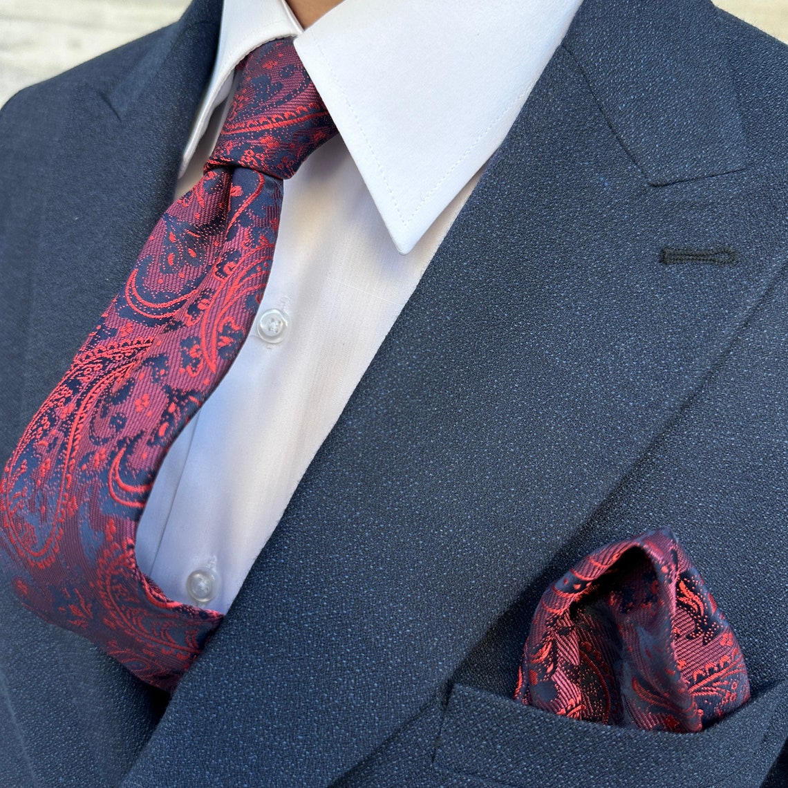 mens silk tie set