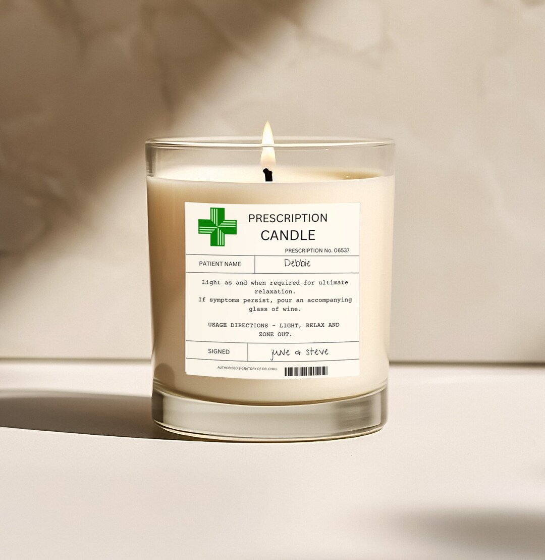 Prescription Candle Funny Christmas Gift for Her Etsy Australia