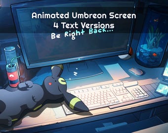 Umbreon Animated Lofi Twitch Stream Screens (MP4)