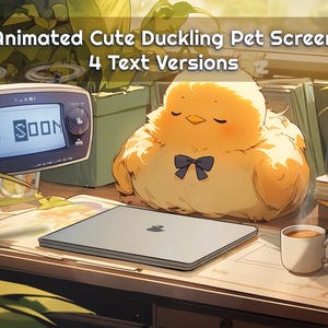 Cute Duckling Anime Pet Animated Twitch Scene (MP4 Digital Download)