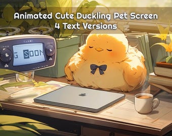 Cute Duckling Anime Pet Animated Twitch Scene (MP4 Digital Download)