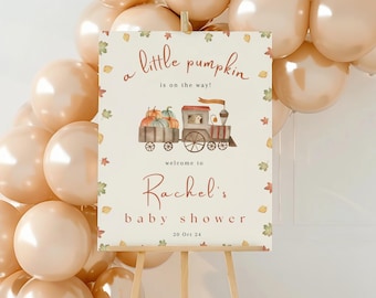Little Pumpkin Baby Shower Sign, Fall Pumpkin Baby Shower Welcome Sign, Thanksgiving Baby Shower, Autumn Baby Shower, Gender Neutral Baby