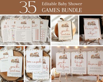 Fall Baby Shower Games Bundle, Little Pumpkin Baby Shower Games Bundle, Autumn Theme Baby Shower, Gender Neutral Baby Shower Games Bundle