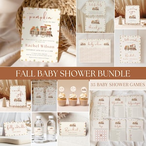 Fall Baby Shower Invite Bundle, Little Pumpkin Baby Shower Invite, Thanksgiving Baby Shower Bundle, Autumn Baby Shower, Gender Neutral Baby
