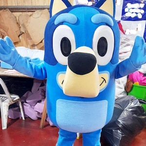Disfraz de mascota de fiesta para adultos con perro azul / Disfraz inspirado en adulto