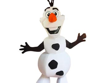 Handgefertigtes Schneemann-Maskottchen-Kostüm: Erwachsenengröße, Party und Event